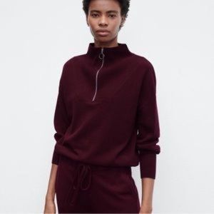 The Reset R Label half zipped wool/cashmere sweater